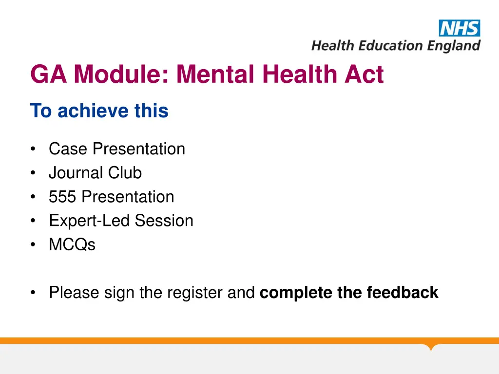 ga module mental health act 1
