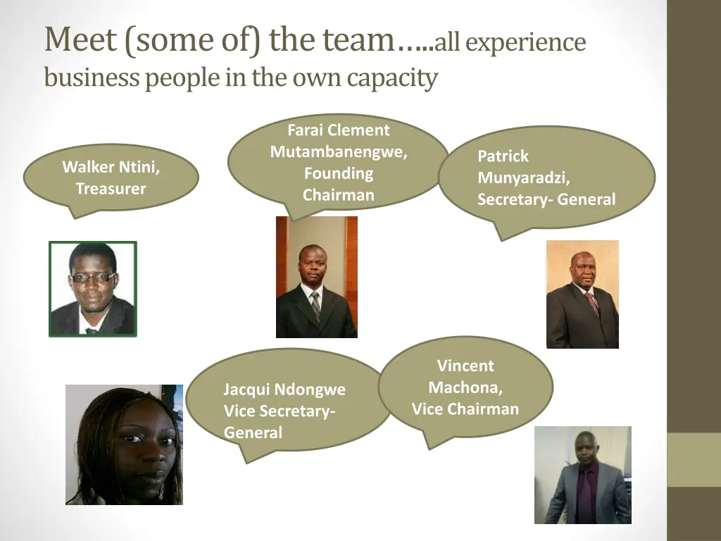 meet some of the team all experience business