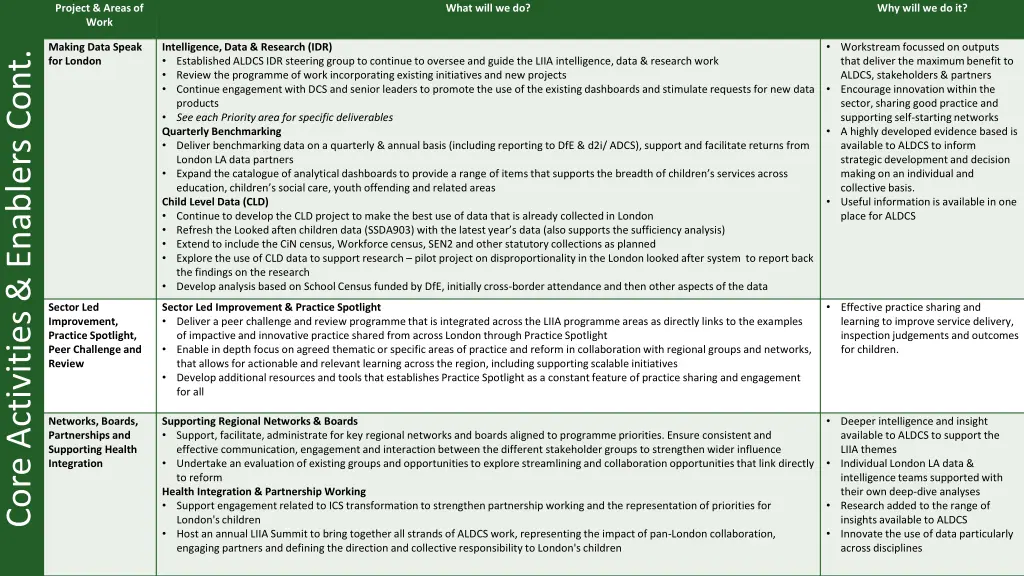 project areas of work 1