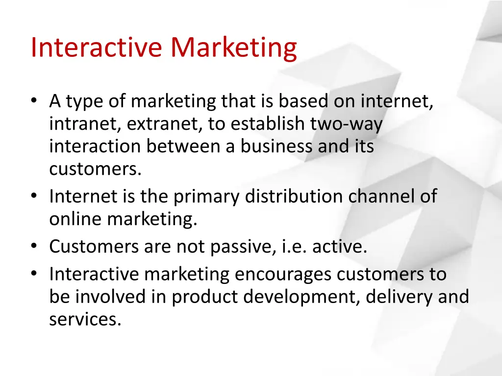 interactive marketing
