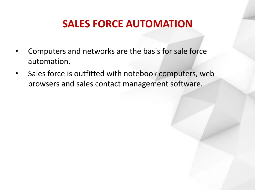 sales force automation