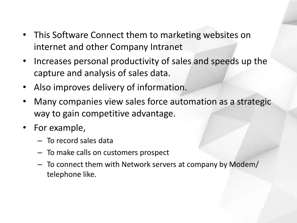 this software connect them to marketing websites