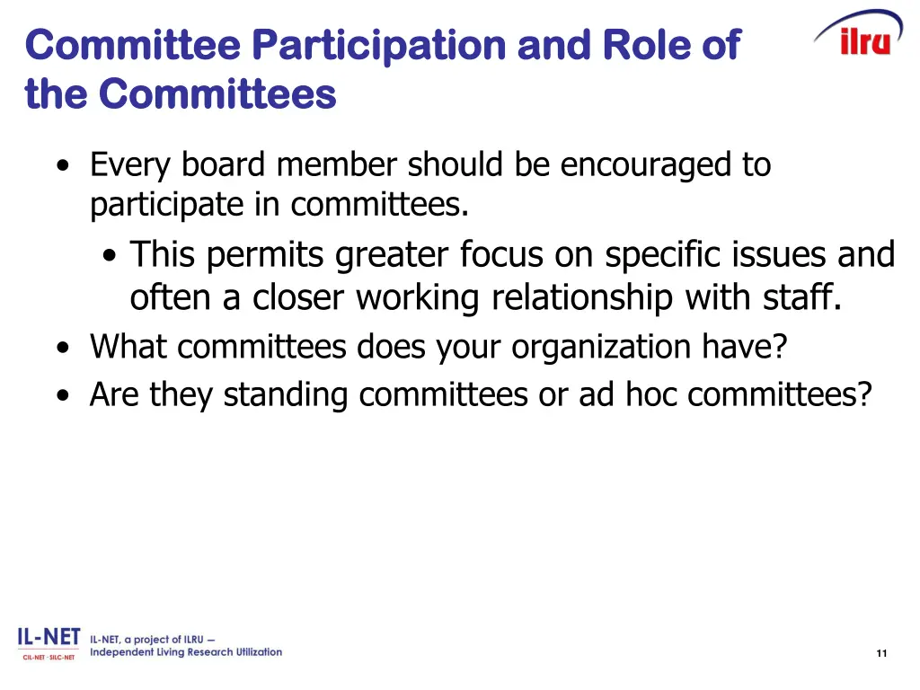 committee committee participation participation
