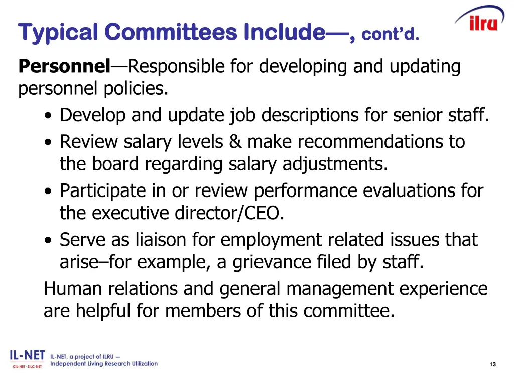 typical typical c committees include ommittees