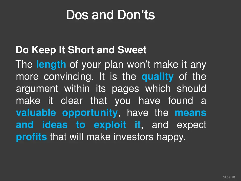 dos and don ts dos and don ts