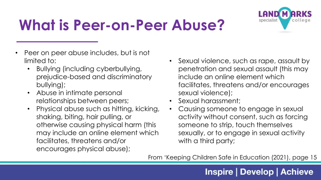 what is peer on peer abuse 1