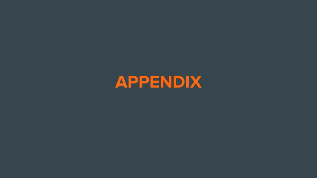 appendix