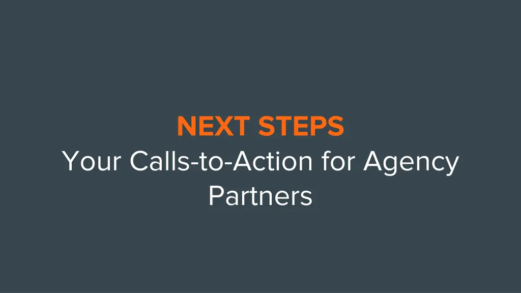 next steps