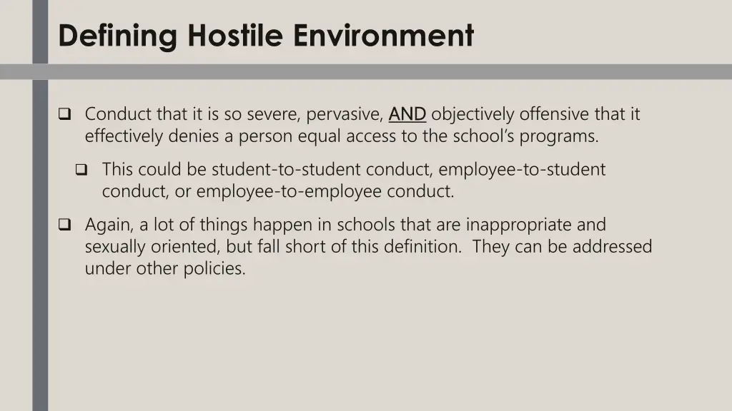 defining hostile environment