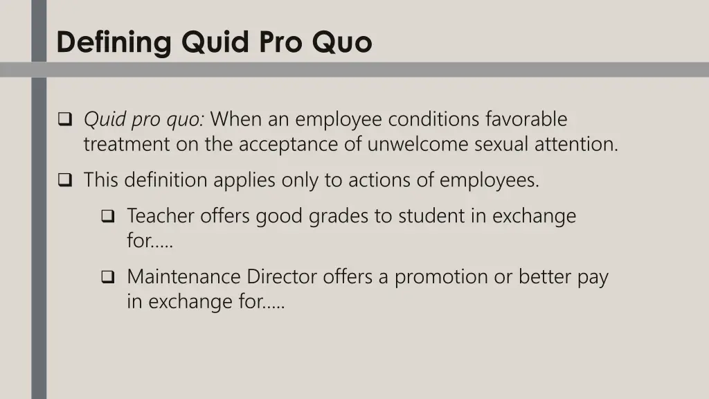 defining quid pro quo