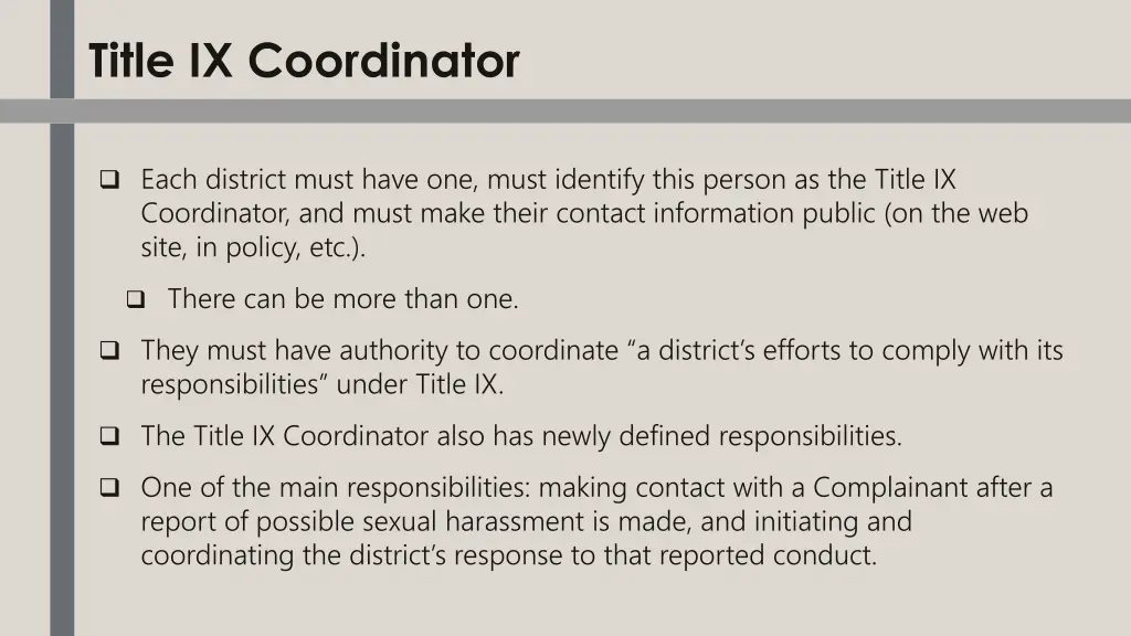 title ix coordinator