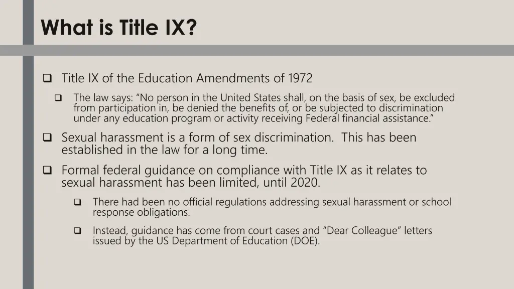 what is title ix