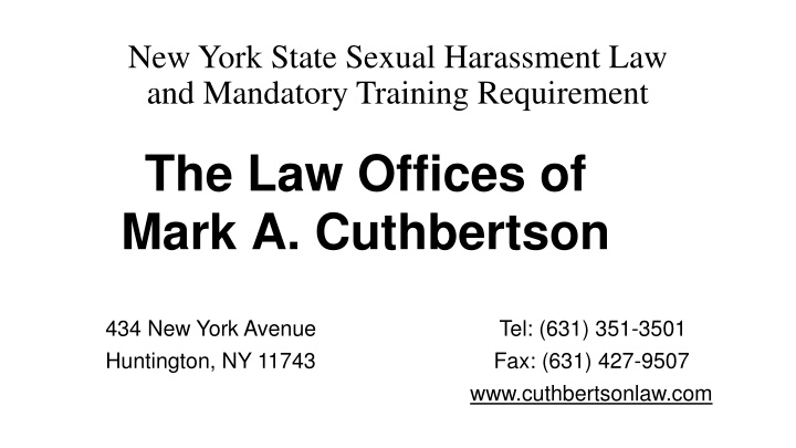 new york state sexual harassment