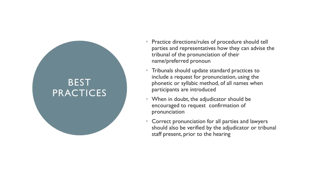 practice directions rules of procedure should