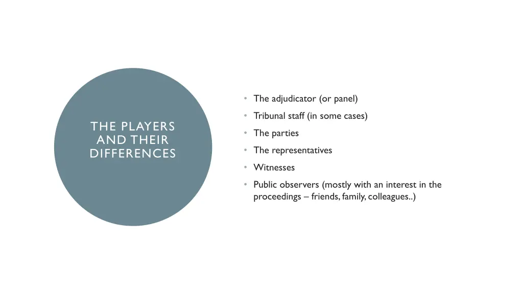 the adjudicator or panel