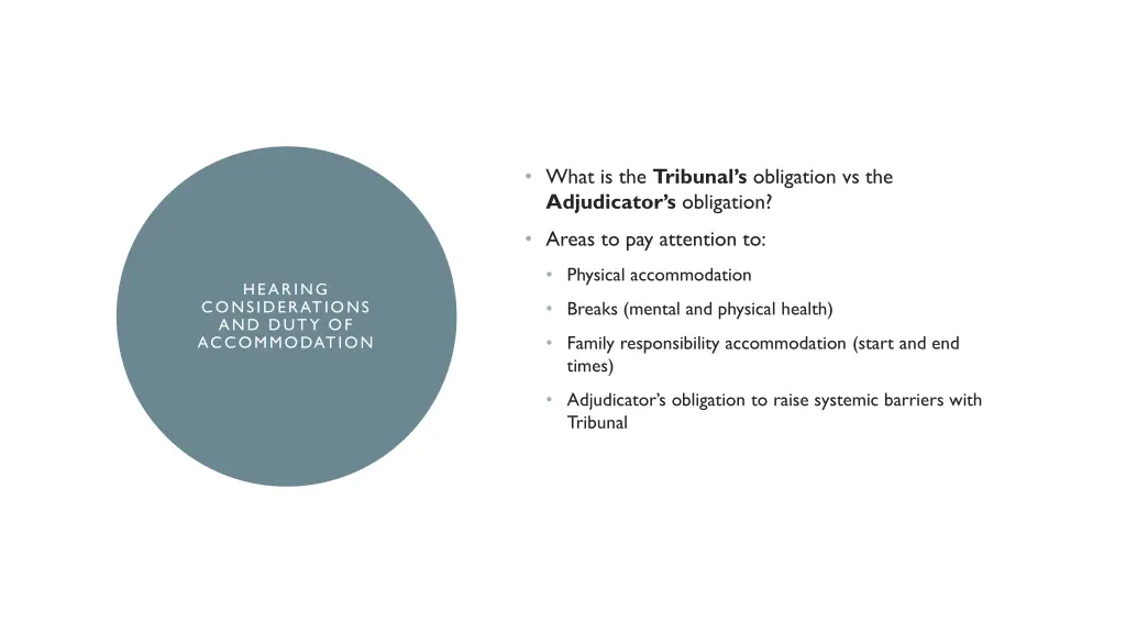 what is the tribunal s obligation