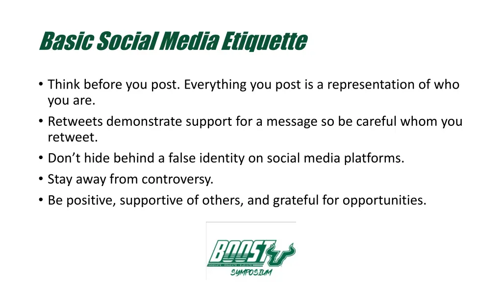 basic social media etiquette