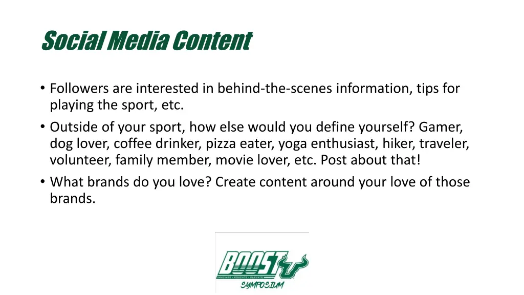 social media content