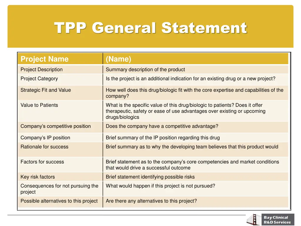 tpp general statement