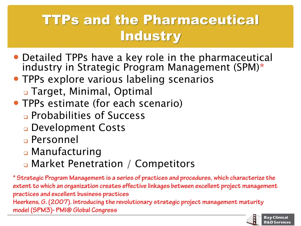 ttps and the pharmaceutical industry detailed