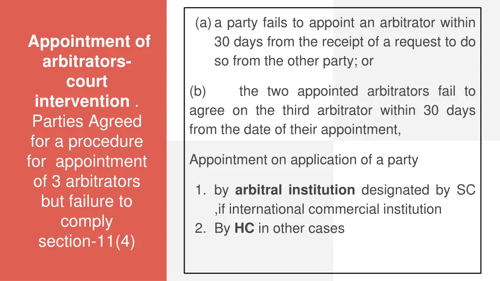 a a party fails to appoint an arbitrator within