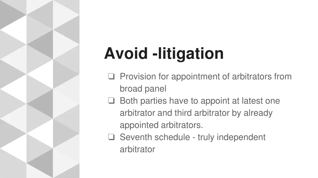 avoid litigation