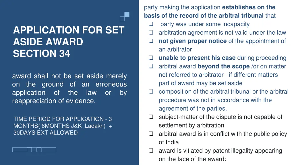 party making the application establishes