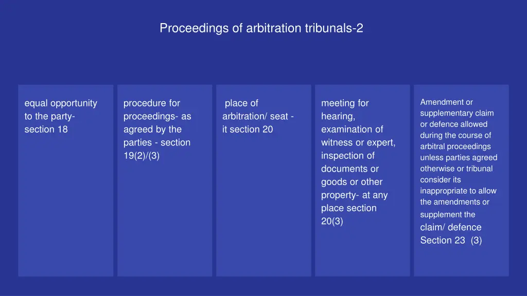 proceedings of arbitration tribunals 2