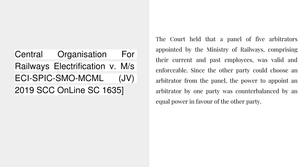 the court held that a panel of five arbitrators