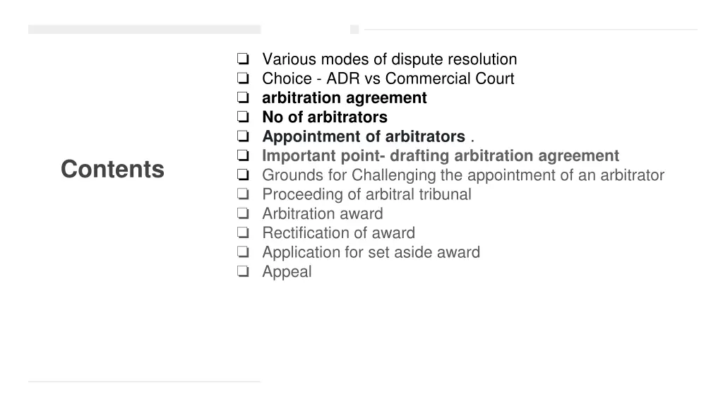 various modes of dispute resolution choice