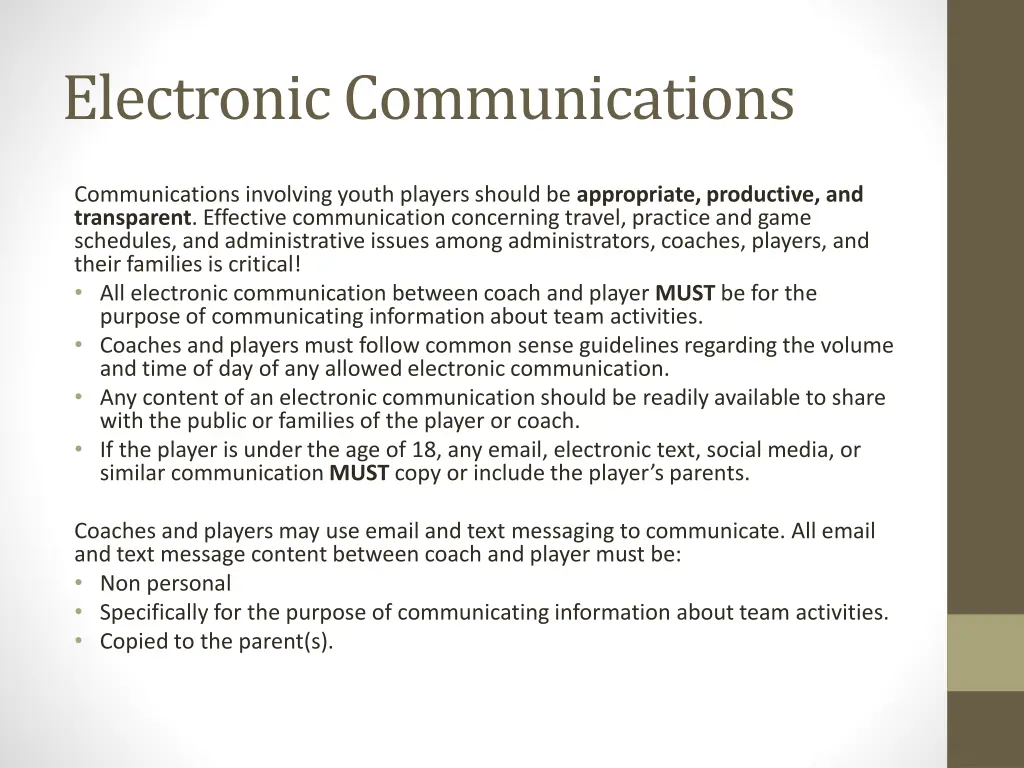 electronic communications