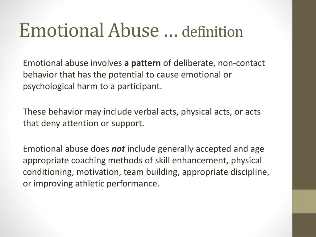emotional abuse definition