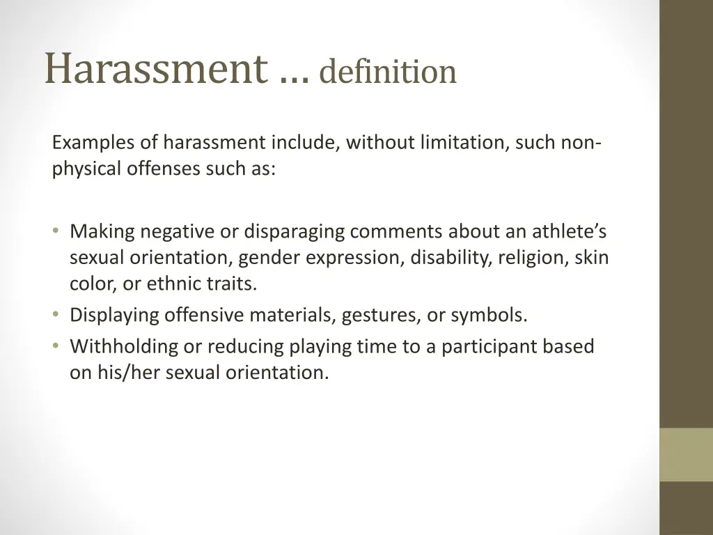 harassment definition
