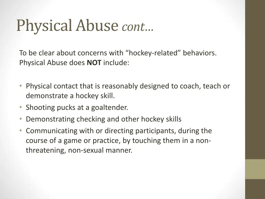 physical abuse cont