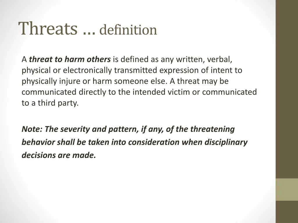 threats definition