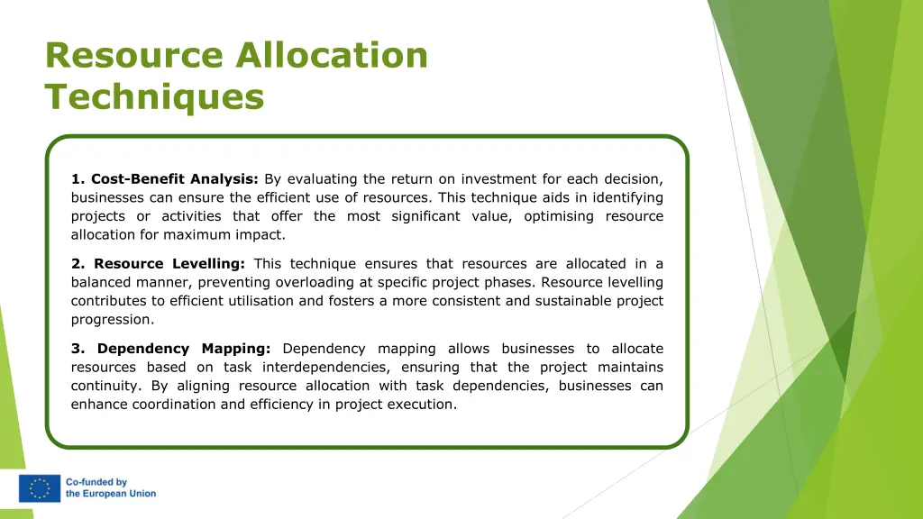 resource allocation techniques