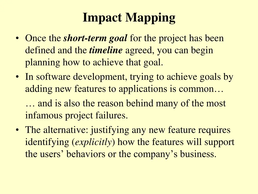 impact mapping