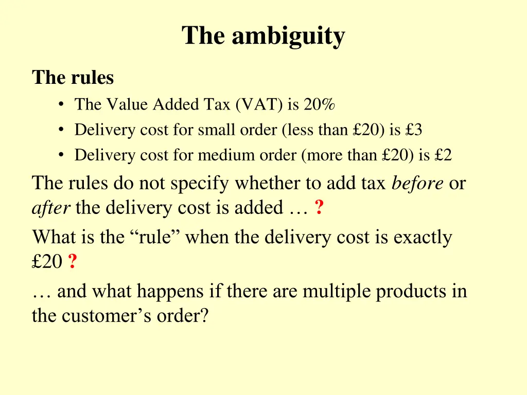 the ambiguity