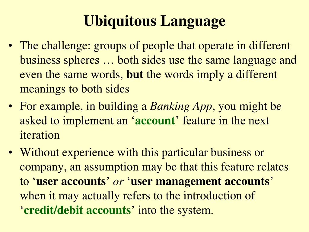 ubiquitous language