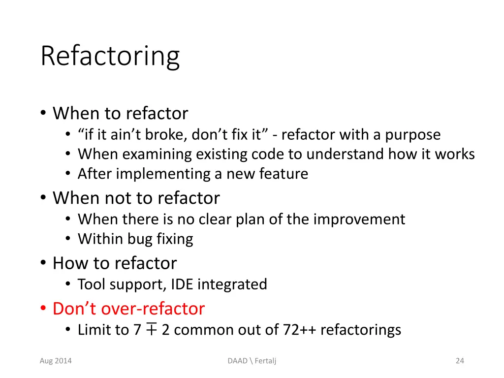 refactoring