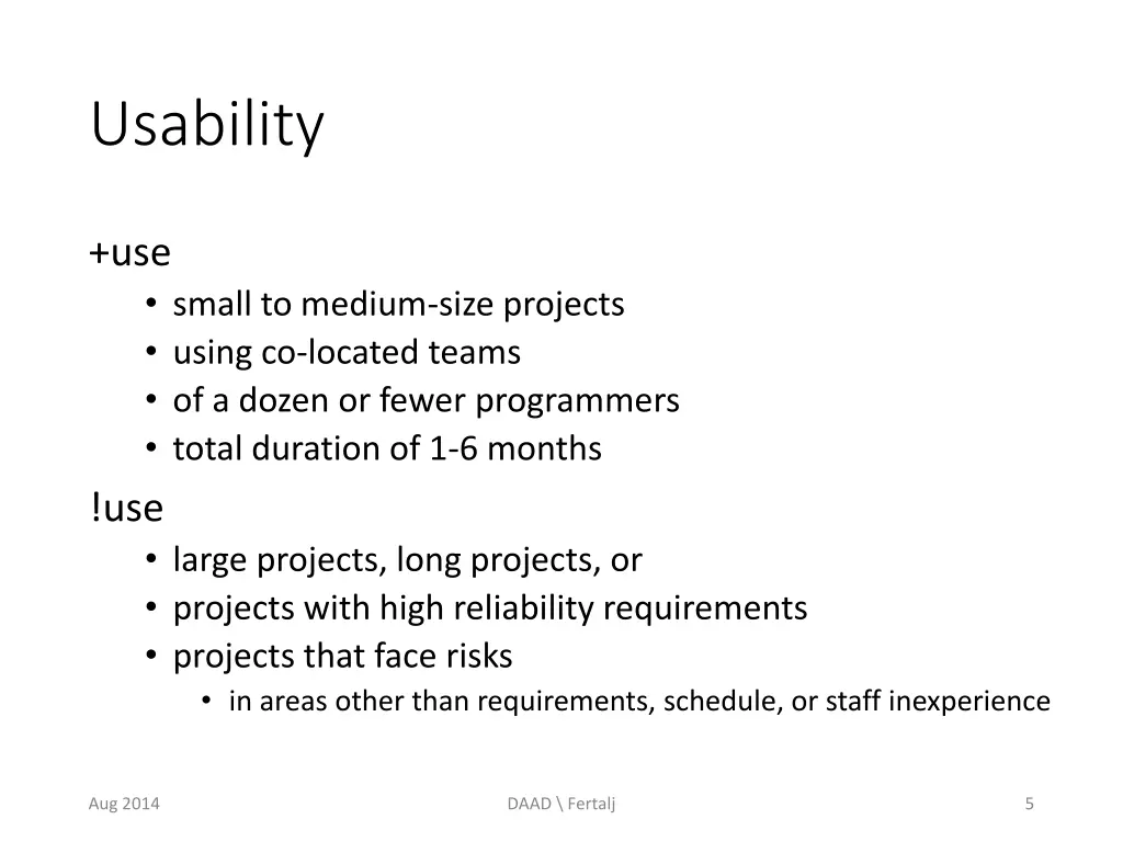 usability