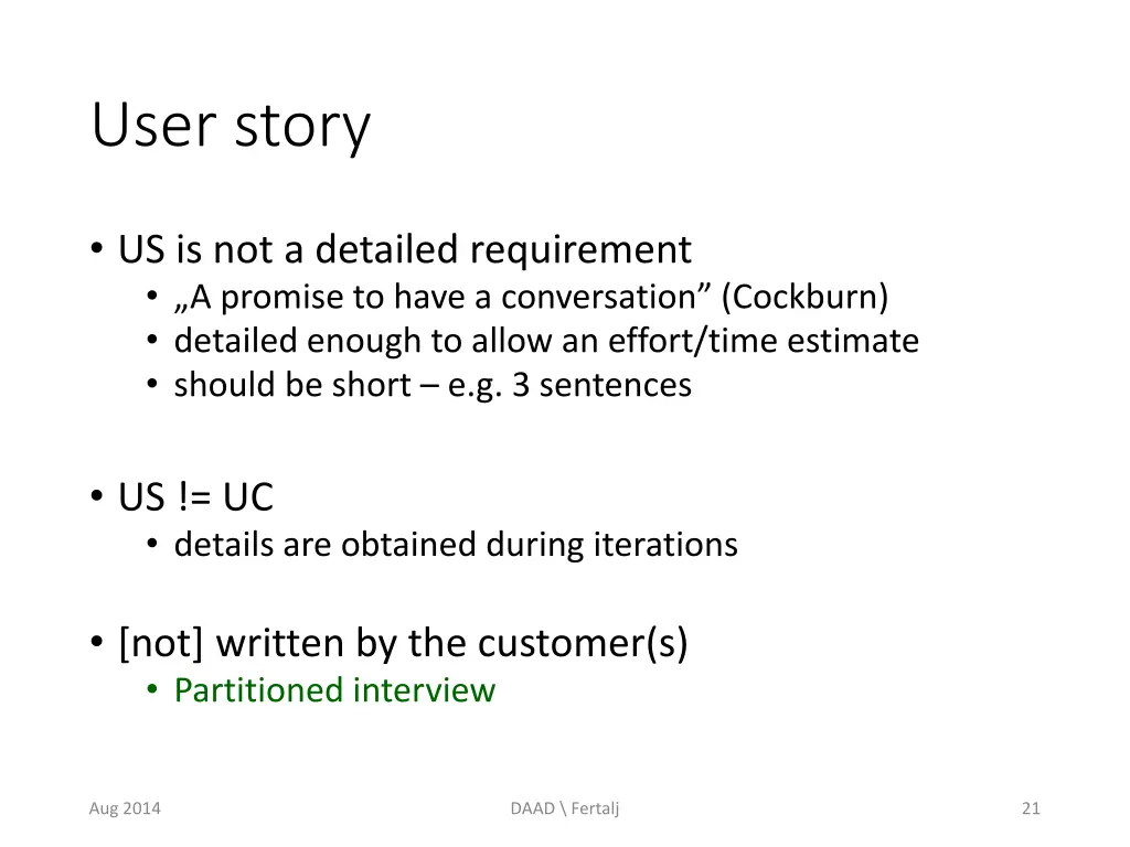 user story