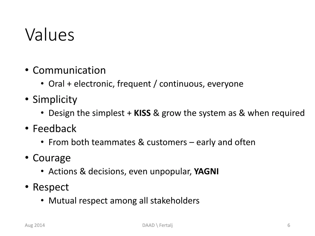 values
