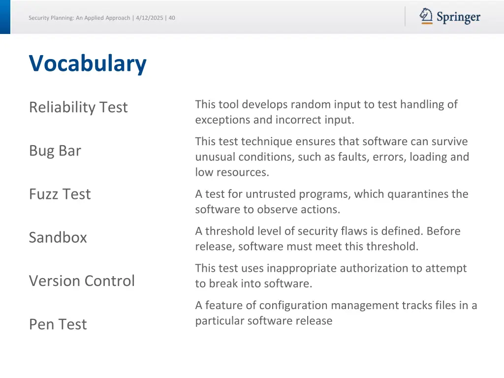 security planning an applied approach 4 12 2025 40