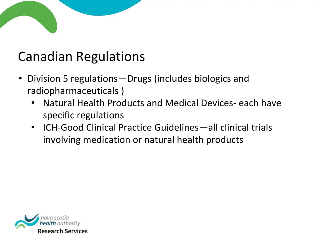 canadian regulations
