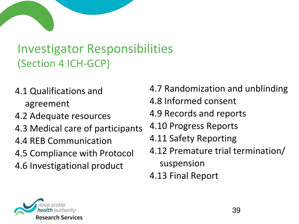 investigator responsibilities section 4 ich gcp