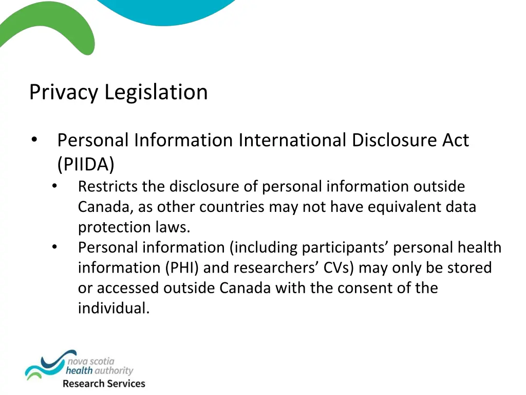 privacy legislation