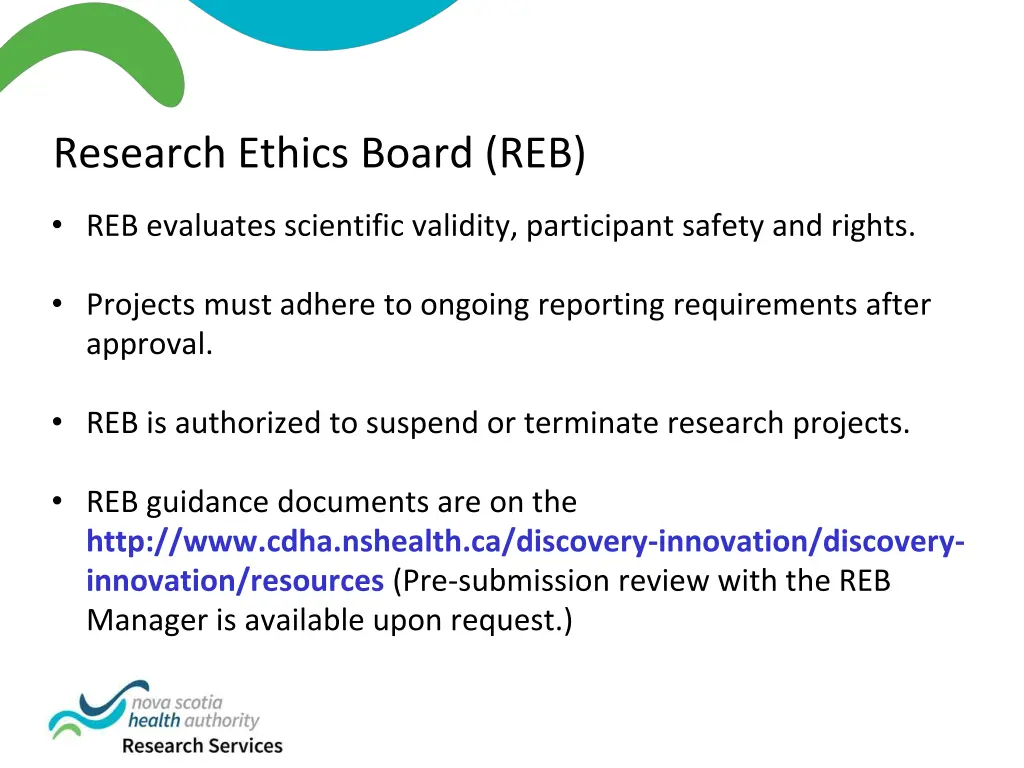 research ethics board reb
