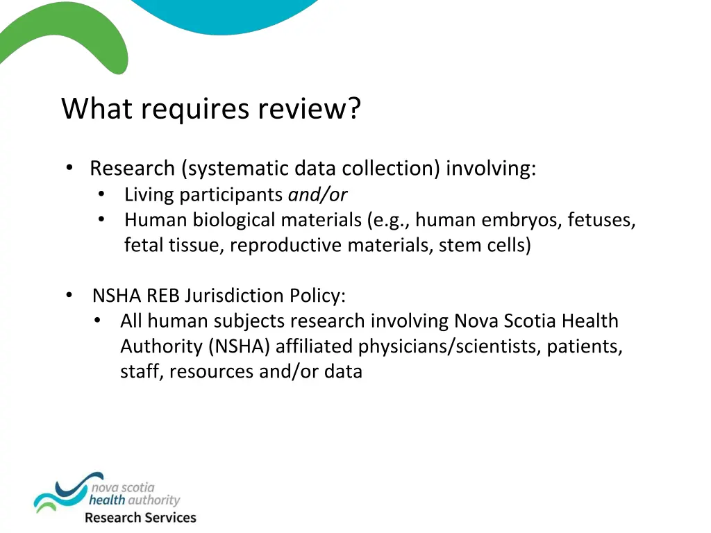 what requires review