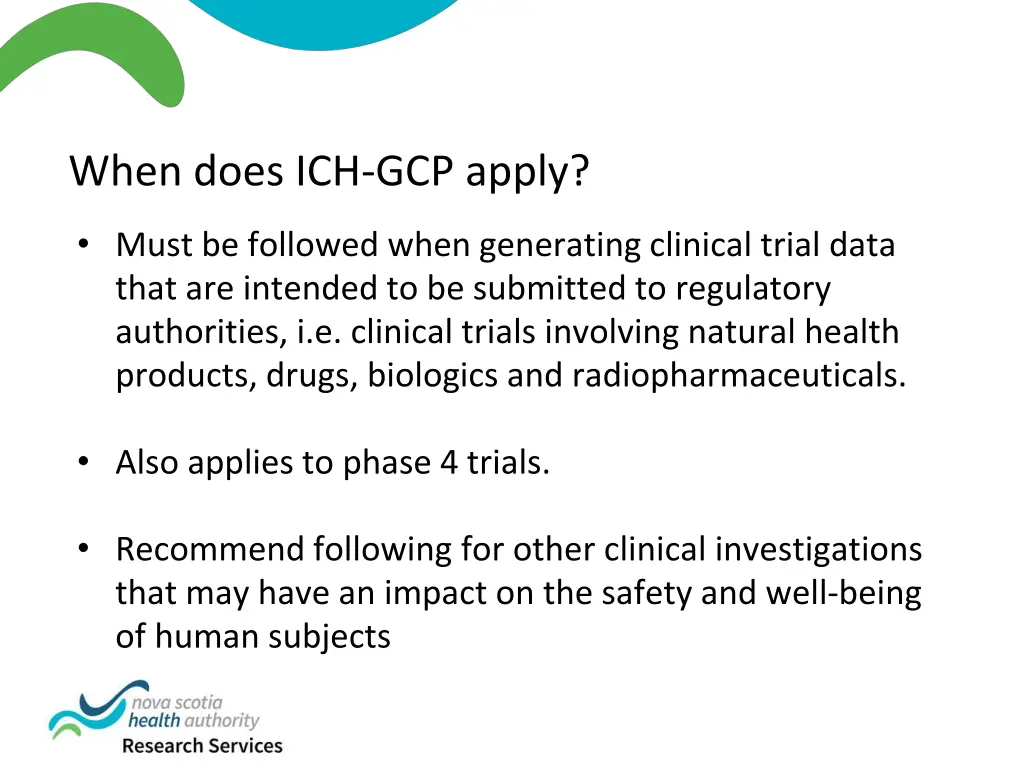 when does ich gcp apply